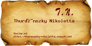 Thuránszky Nikoletta névjegykártya
