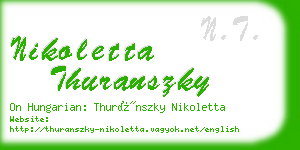 nikoletta thuranszky business card